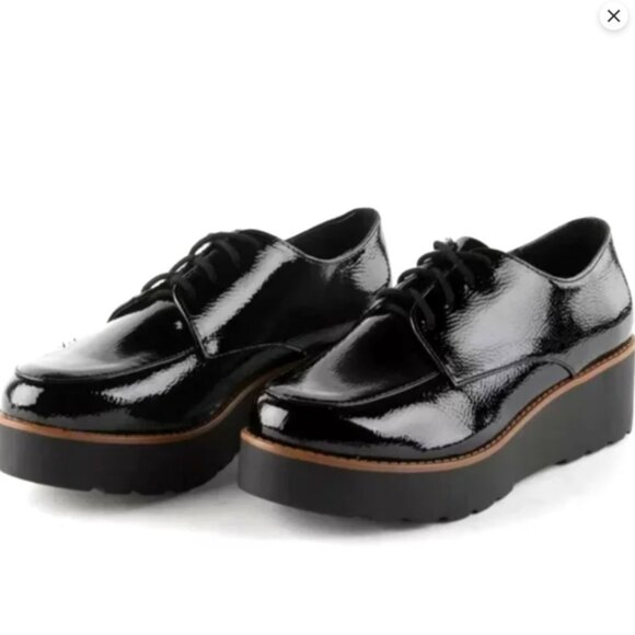 Soda Women's Jimbo Crinkle Oxford Lace Up Lug Platform Wedge Shoes Size 7.5 - Picture 1 of 9